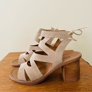Like New 💛Mariella Italian made leather Suede block heel